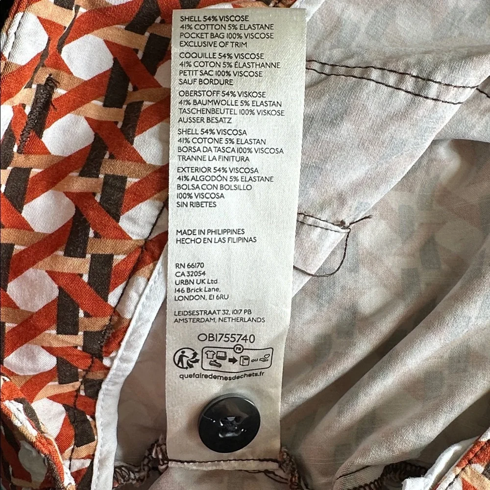 Maeve by Anthropologie The Naomi Wide-Leg Flare Pants in Geometric Pattern - Picture 7 of 8